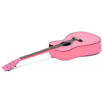 38in Cutaway Acoustic Guitar with guitar bag - Pink